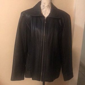 KENNETH COLE REACTION Leather Jacket. Size L